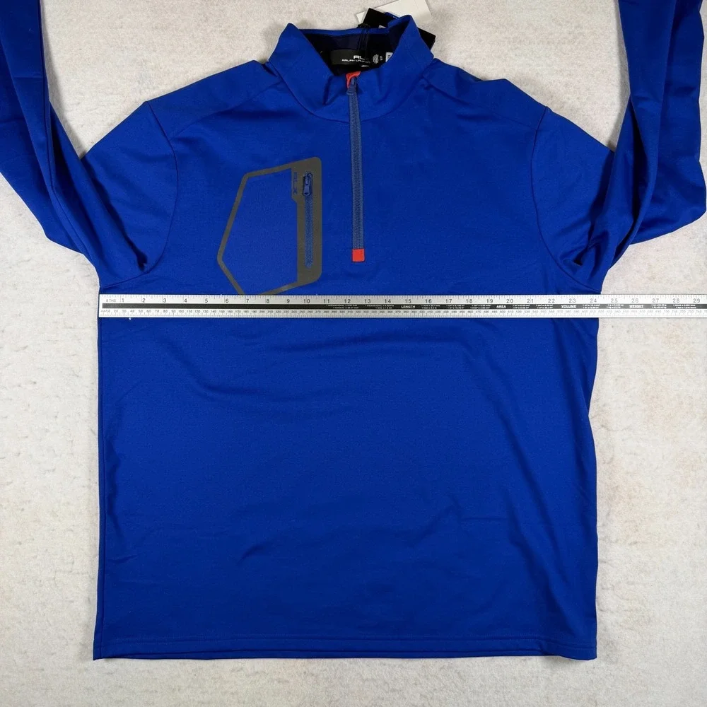 RLX Ralph Lauren Mens Blue Quarter Zip Golf Pullover XL New‎ With Tags